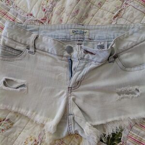 Paris Blues Distressed Light Denim Shorts